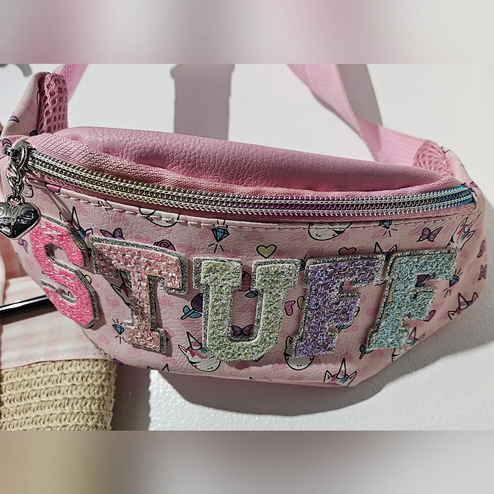 Pink and Beige Kids Purse/fanny Bag Bundle.